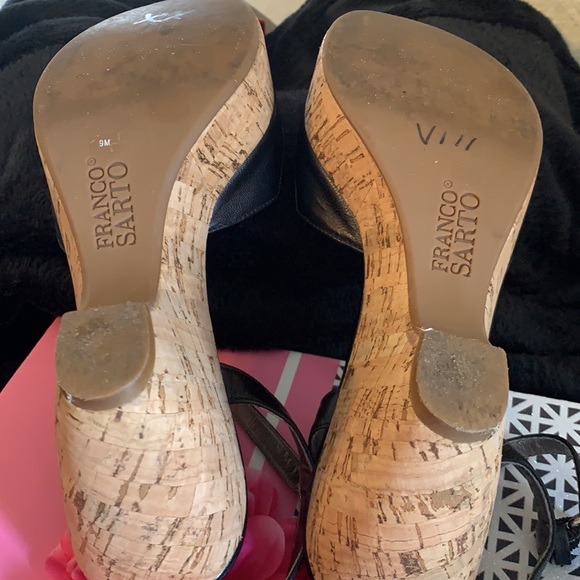 Franco Sarto open toe cork wedge heel - Picture 4 of 7